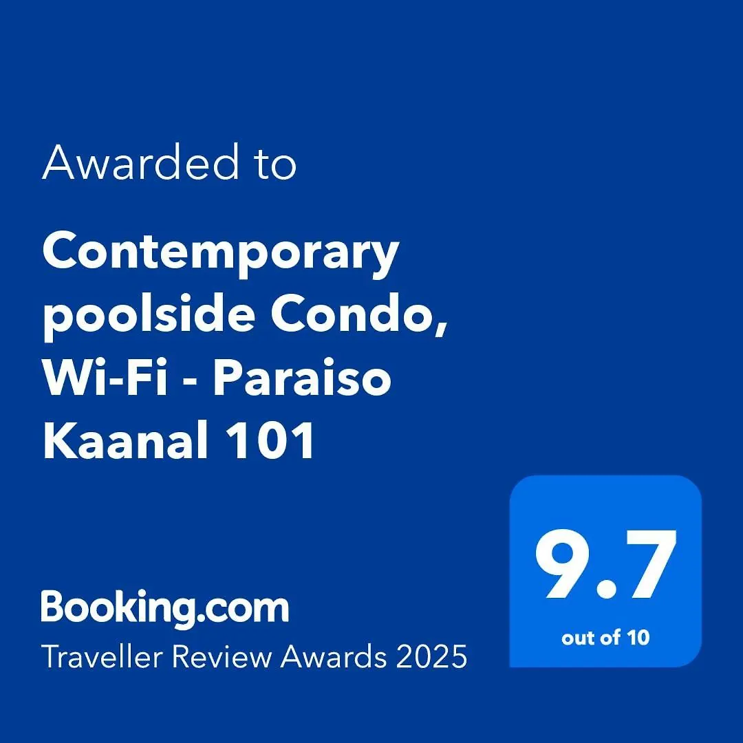 Apartment Contemporary Poolside Condo, Wi-Fi - Paraiso Kaanal 101 Tulum